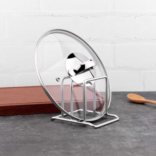 Teensery Cutting Board Holder Stainless Steel Wire Chopping Board Stand Cutting Board Storage Rack Organizer with 2 Slots ...