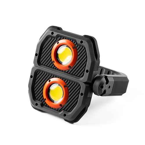 NEBO OMNI 3K Rechargeable Work Light | 3000 Lumens COB, 6 Light Modes, Rotating Magnetic Handles, Built-In Power Bank, Water Resistant, Portable Camping Lantern, Includes USB-C Charging Cable