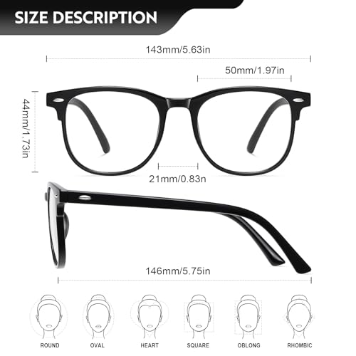 Okany Blue Light Blocking Glasses for Women Men Woman Black Computer Screen Filter Gaming Glasses Womens Mens 99.9% Blue L...