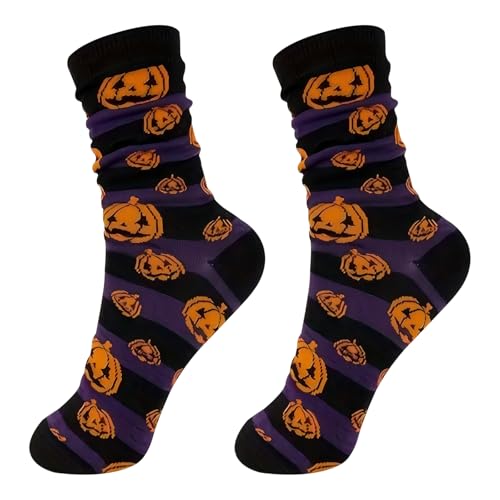 Halloween Socks,Unisex Crew Novelty Socks,Festive Design,Holiday Costume Party Wear