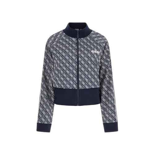 GUESS womens Sarah 4g Logo Full Zip Sweatshirt