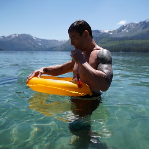 Owntop Manual Inflatable Belt Pack, Adults Swim Jacket with Blowpipe & Whistle, 24g CO2 Cylinder Included, Low Profile for...