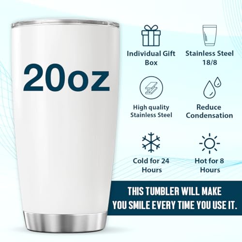 CUBICER Colorful Retro Camper Trailer Pattern Tumbler For Camping Lovers And Outdoor Travelers Stainless Steel 20 Oz Trave...