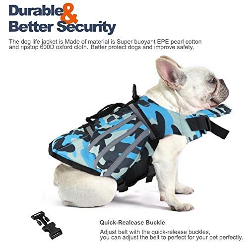 Petglad Dog Life Jacket, Wings Pet Life Vest, Reflective Dog Flotation Swim Vest with Handle and Chin Float for Boating Su...