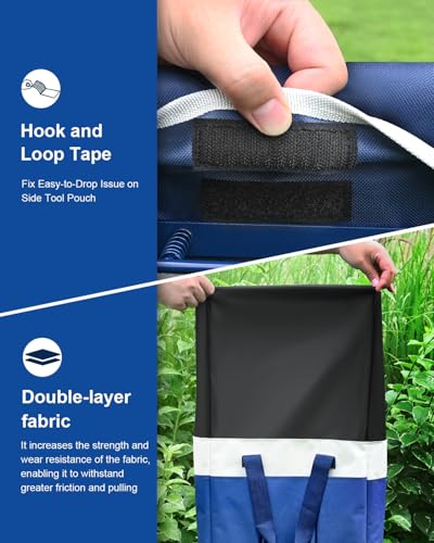 KVR Garden Kneeler and Seat Set 2025 Upgraded - Heavy Duty Foldable Bench Chair with 3 Tools & 2 Tool Pouch + Multi-Purpos...