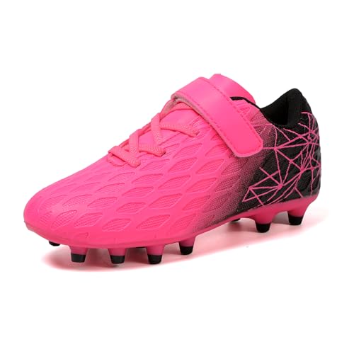 Skerxut Soccer Cleats, Kids Firm Ground Football Shoes, Boys Girls Athletic Outdoor