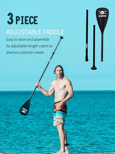 SKADDLES 11' Inflatable Stand Up Paddle Board – Extra Wide SUP for Adults & Kids of All Skill Levels, Stable Paddleboard w...