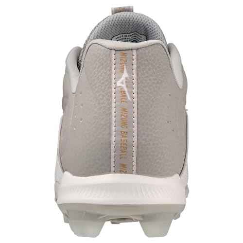 Mizuno Men's Ambition 3 Low TPU Baseball Cleats, Grey/White, 15
