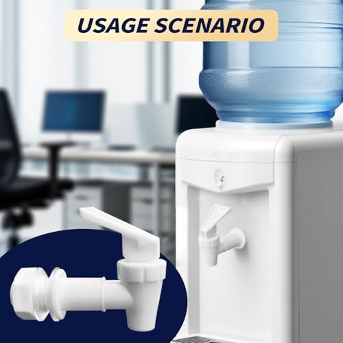 2 Pack Water Dispenser Replacement Faucet,BPA Free Beverage Dispenser Spigot with Silicone Washer & Nut,Hole Push-Up Tap f...