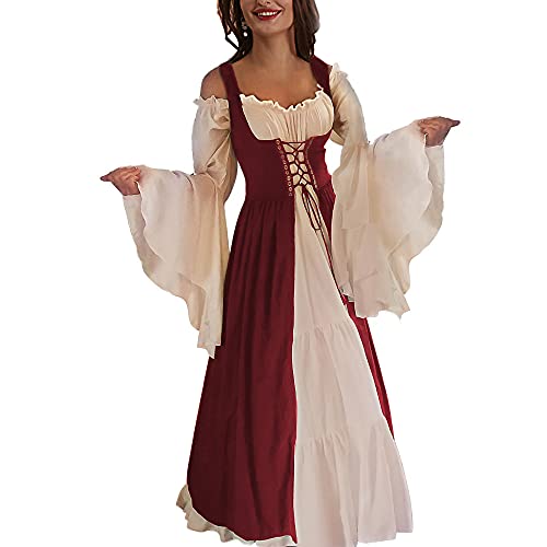 Abaowedding Womens's Medieval Renaissance Costume Cosplay Over Dress