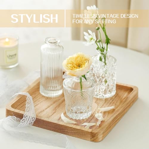 Anquephd Glass Bud Vase Set of 32PCS Wedding Centerpieces for Tables,Mini Clear Bud Vases for Flowers,Small Flower Vases S...