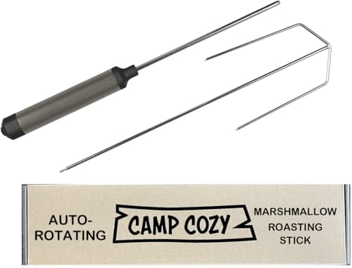 HotRod Automatic Rotating Hot Dog and Marshmallow Roasting Sticks – Premium Campfire Tool for S’mores, BBQ, and Camping – ...