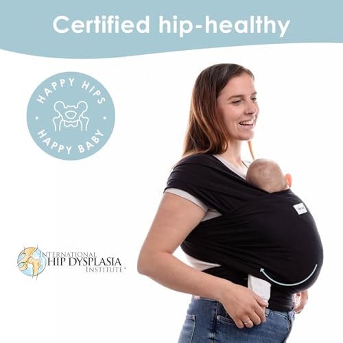 Sleepy Wrap Stretchy Ergonomic Baby Carrier Sling for Newborns to Toddlers - Hands-Free Lightweight Baby Wrap 7-35 lbs (Bl...