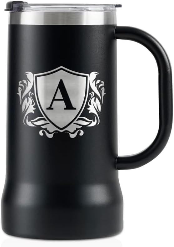 Onebttl Personalized Beer Stein, Beer Mug with Handle - Gifts for Beer Lovers, Men Who Have Everything on Birthday, Christ...