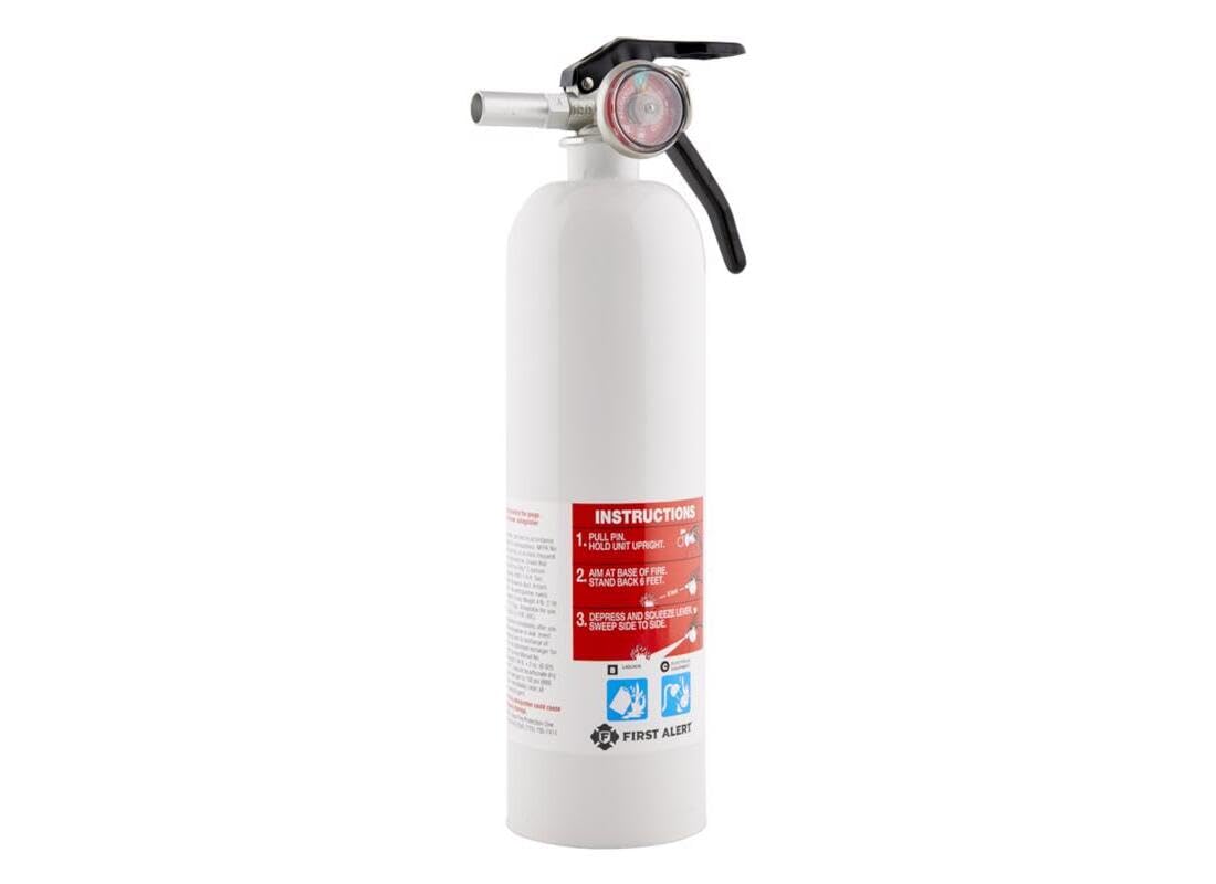 First Alert REC5 Recreation Fire Extinguisher, UL Rated 5-B:C, White, 1-Pack