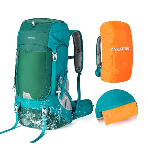 PARAPOGEE 50L Hiking Backpack, Lightweight Hiking Daypack with Waterproof Rain Cover, Outdoor Travel Backpack for Climbing...