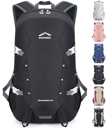 BAGPARKK Hiking Backpack,Large 35L Travel Backpacks for Men Women,Water Resistant Ultra Lightweight Foldable Packable Camp...