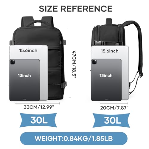 coowoz Large Travel Backpack For Women Men,Carry On Backpack Flight Approved,Hiking Backpack Waterproof Outdoor Sports Ruc...