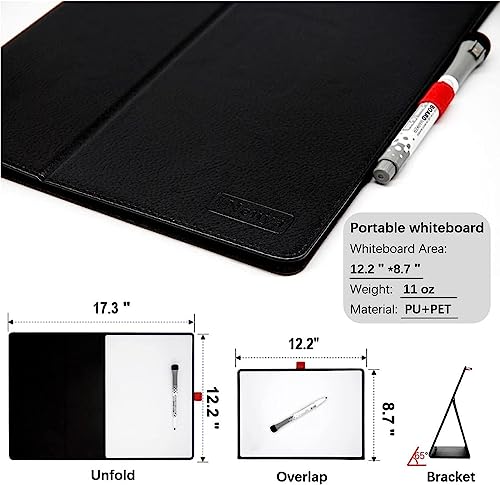 iNenya 12"x9" Portable White Board with Foldable Stand, A4 Small Whiteboard, Ultra-Smooth Anti-Ghosting Surface, Easy Wipe...