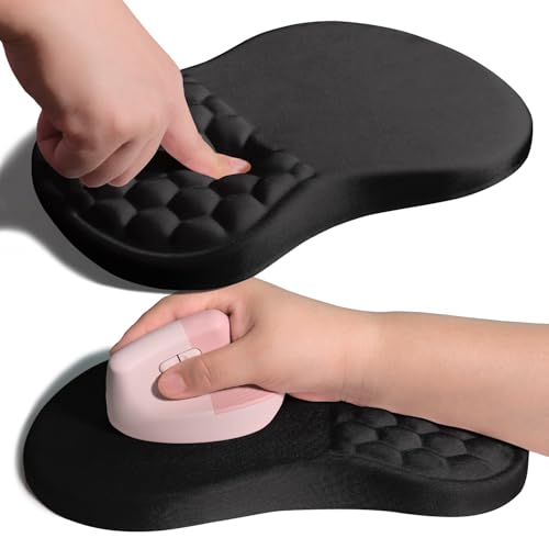 Armanza Ergonomic Joint Wrist Support Mouse Pad with Memory Foam Cushion Massage Bump, Carpal Tunnel Pain Relief Mousepad ...