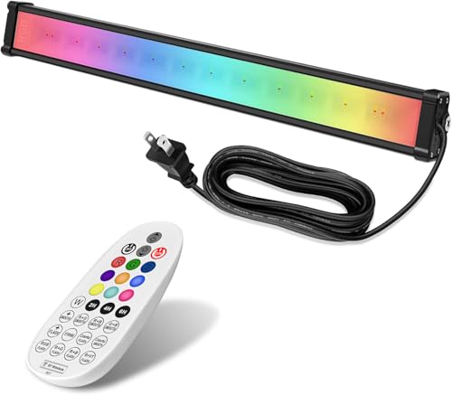MEIKEE 25W RGBW LED Wall Washer Light, RGB Color Changing LED Strip Lights with Plug, IP66 Waterproof Outdoor RGBW Wall St...
