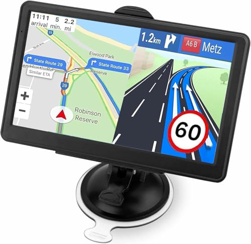 GPS Navigator for Car Truck RV, 7-inch High-Definition Touch Screen，2025 Maps (Free Lifetime Updates), Support Voice Turn ...