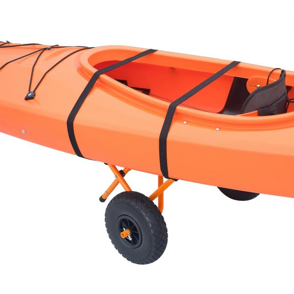 Kayak Cart – 150 Lbs Capacity Canoe Dolly with Airless Tires, Foldable Aluminum Frame, and Carrying Bag for Personal Water...