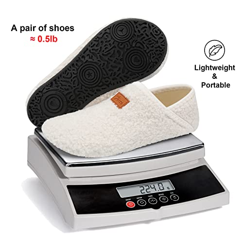 Fires Womens Mens Slippers with Rubber Sole Soft-Lightweight House Slipper Socks Around House Shoes Non Slip Indoor/Outdoor