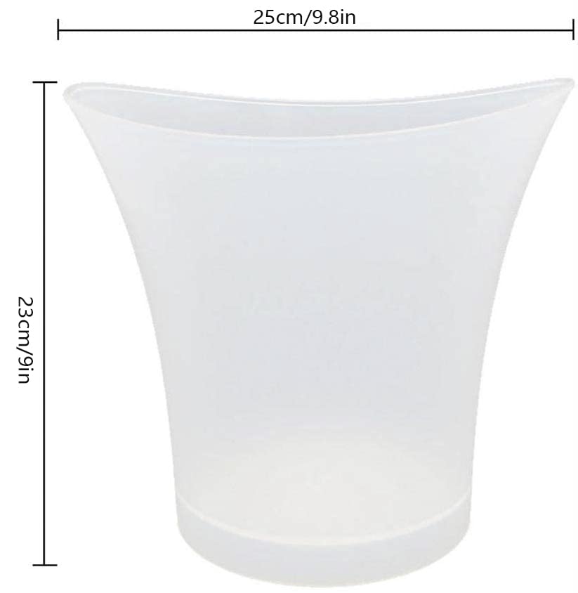 PeSandy LED Ice Bucket, 5L Large Capacity Wine Ice Bucket Drink Containers with Multi Colors Changing for Party/Home/Bar, ...
