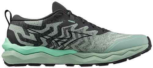 Mizuno Mens Wave Daichi 8 Running Shoe, Grey Jade/Black Oyster, 7.5
