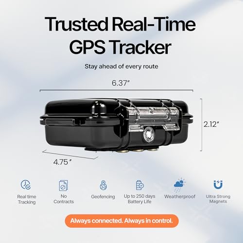 Brickhouse Security GPS Car Tracker - Hidden Tracker for Vehicles - Long Lasting Battery 140-Day LTE GPS Tracking Device f...