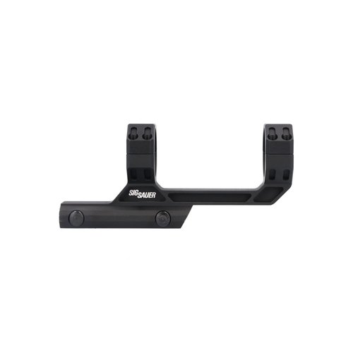 Sig Sauer Alpha MSR7075-T6 Aluminum 1.535 in. High 0 MOA Cant M1913 Attachment Scope Ring Mount, 30 mm Ring Size, Black