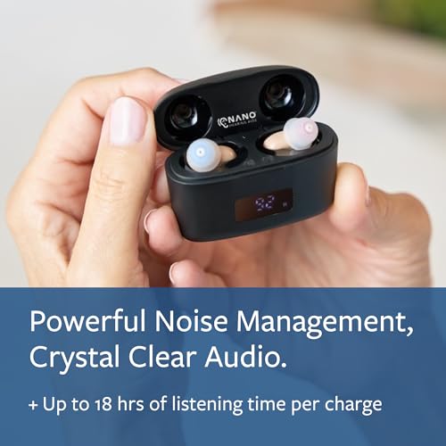 Nano Hearing Aids First Ear Plus CIC - Completely in Canal - For Adults & Seniors with Mild to Moderate Hearing Loss - Inc...