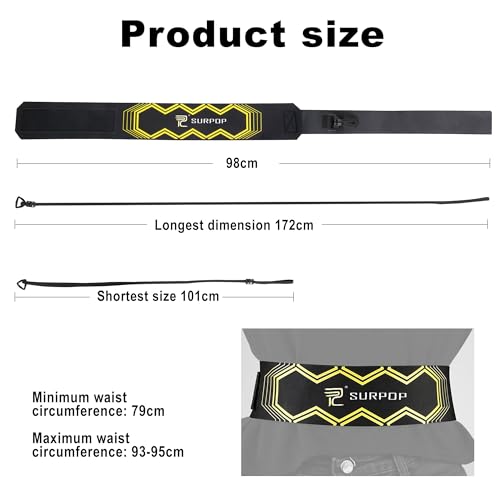 Soccer/Volleyball/Rugby Trainer, Football Kick Throw Solo Practice Training Aid Control Skills Adjustable Waist Belt for K...