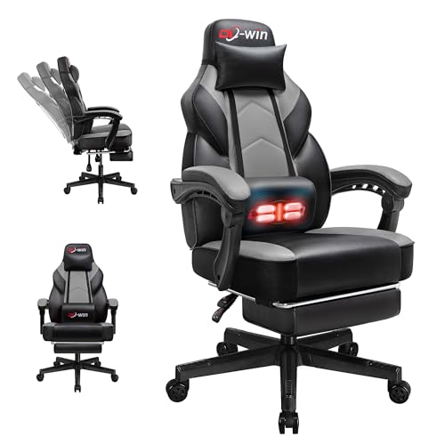 DL-win Gaming Chairs for Adults, Computer Chair with Footrest and High Back, Big and Tall Gamer Chair's with Massage Lumba...
