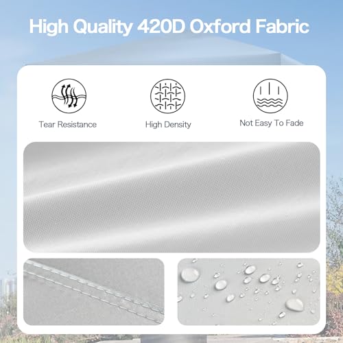 10×10 Canopy Replacement Top, Pop Up Canopy Replacement Tent Cover for Straight Leg Frame, Waterproof Canopy Top Cover for...
