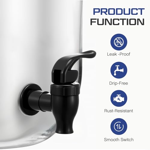 Honoson 4 Sets BPA-Free Replacement Faucet, Reusable Spigot Spout Lever Pour Dispenser for Valve Crock Tap for Outdoor Wat...
