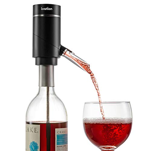 Ivation Electric Wine Aerator and Dispenser | Rechargeable Automatic Wine Pourer with Touch Button Control, Precision Spou...