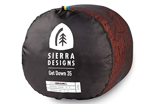 Sierra Designs Get Down 35 Degree Sleeping Bags - 550 Fill Power DriDown (PFC Free), Mummy Style Camping & Backpacking Sle...