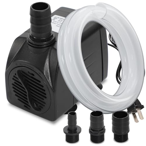 alizzy 400GPH 25W Submersible Water Pump, Auto Shut-off Water Fountain Pump with 6.5ft. High Lift and 4.92 ft Tubing for A...