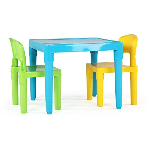 Humble Crew Kids Table and 2 Chair Set, Aqua Table with Chairs - Sturdy Toddler Activity Table for Playtime, Arts, Crafts,...