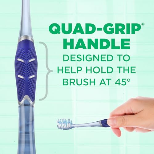 GUM Technique Deep Clean Toothbrush - Compact Head - Soft Toothbrushes for Adults with Sensitive Soft Bristles, 3 Count