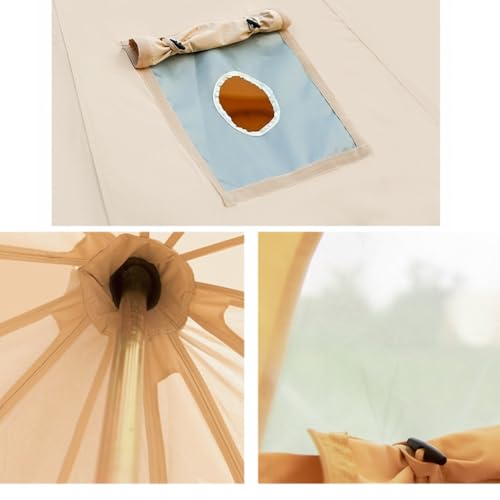 Luxury Four-Season Yurt Tent | Spacious Canvas Bell Tent with Stove Jack | Heavy-Duty Cotton Blend | Ultimate Family Glamp...