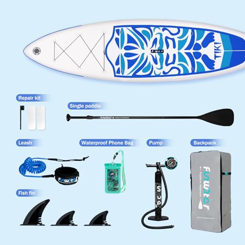 FunWater Inflatable Ultra-Light Stand Up Paddle Board for All Skill Levels with Premium SUP Paddleboard Accessories,Non-Sl...