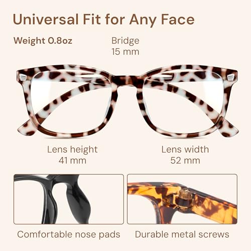 Gaoye Stylish Blue Light Glasses for Woman - Computer Glasses for Blue Light Blocking - Lightweight Frames - 3 pack
