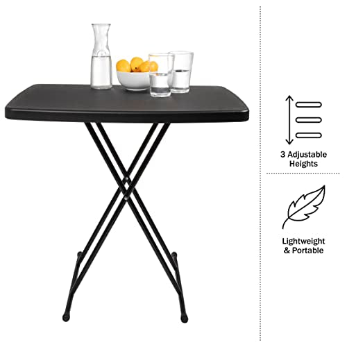 Folding Table - Lightweight Portable Folding Desk - Small Plastic Table for Camping, Playing Cards, and Crafting by Everyd...