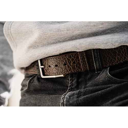 Magpul Tejas Gun El Cibolo Concealed Carry CCW Belt for Men Made of Bison Hide Leather and Reinforced Polymer