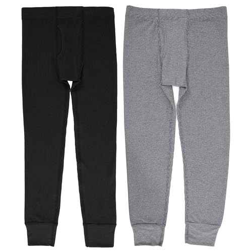 Fruit of the Loom Boys Premium 2-Pack Thermal Waffle Bottom