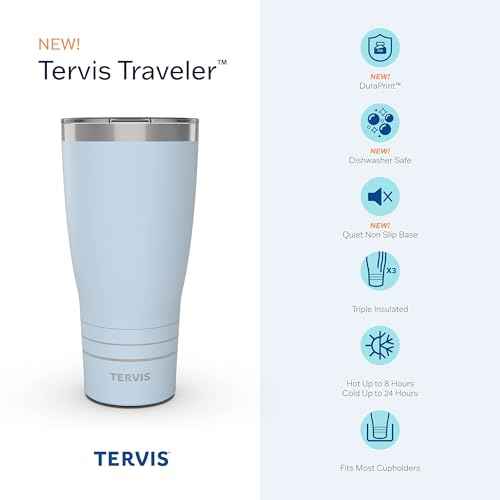 Tervis Traveler Margaritaville Gotta Go Palm Triple Walled Insulated Tumbler Travel Cup Keeps Drinks Cold & Hot, 30oz, Stainless Steel