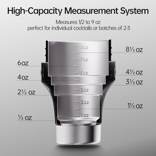 Magcheer Hybrid Cocktail Shaker Set | Vacuum Insulated Stainless Steel Martini Shaker with Strainer & Jigger Lid | Travel ...